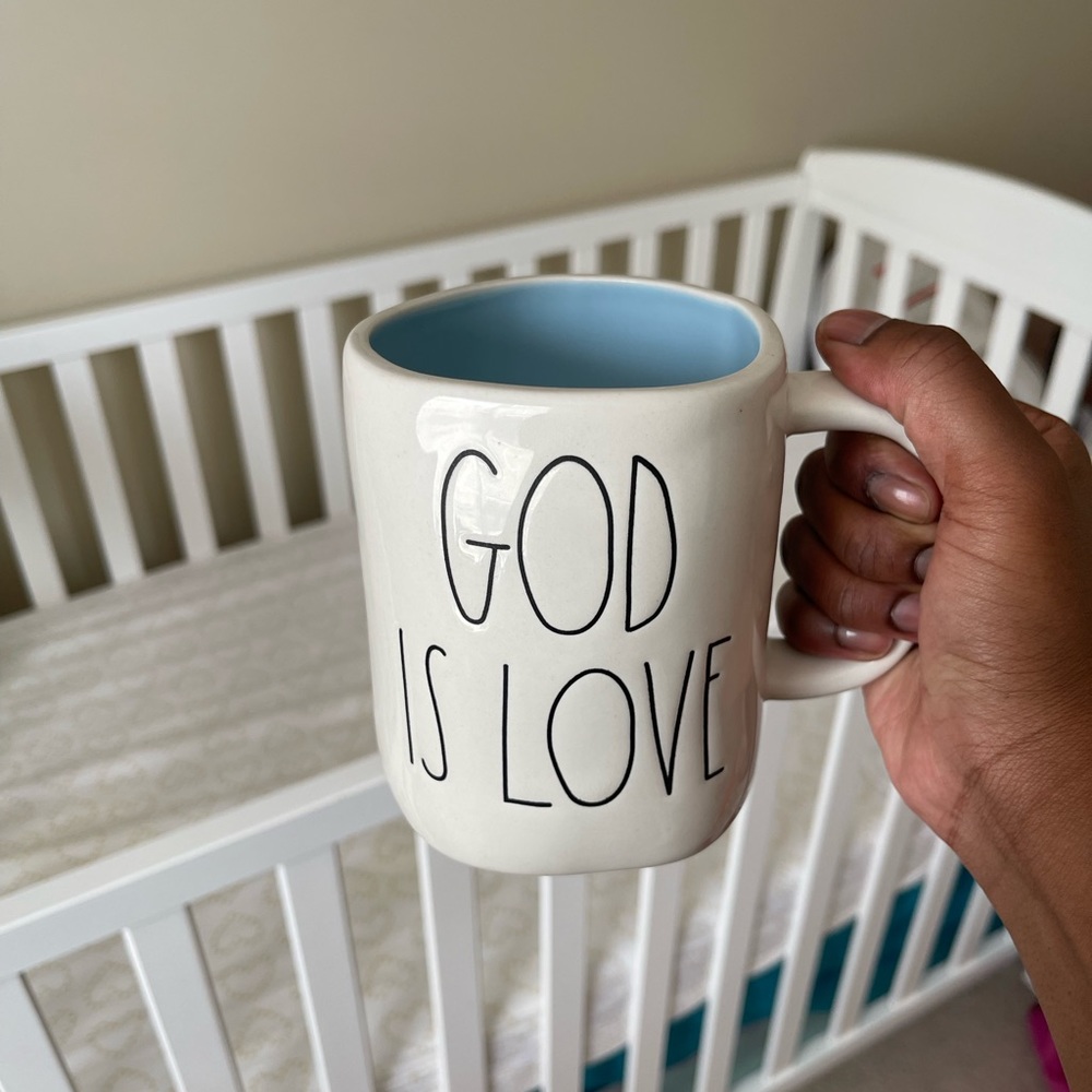 Handcrafted mug by Rae Dunn - God is Love